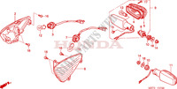 BLINKER für Honda XL 1000 VARADERO BLEU ROUGE 2006