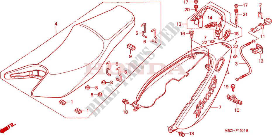 SITZ/SITZVERKLEIDUNG (CB600F3/4/5/6) für Honda CB 600 F HORNET 2004