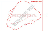 WINDSCHEIBE HORNET S für Honda CB 600 F HORNET 34HP 2001