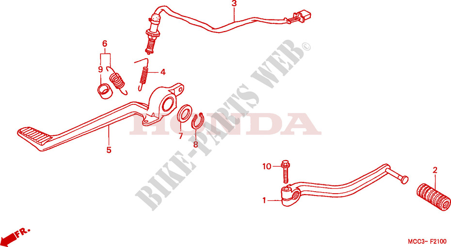 BREMSPEDAL/SCHALTPEDAL für Honda CB 1100 X11 2001