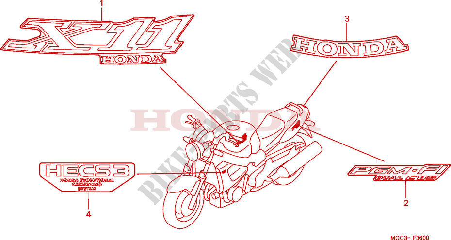 MARKE für Honda CB 1100 X11 2000