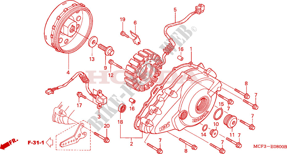 GENERATOR für Honda VTR 1000 SP1 RC51 2000