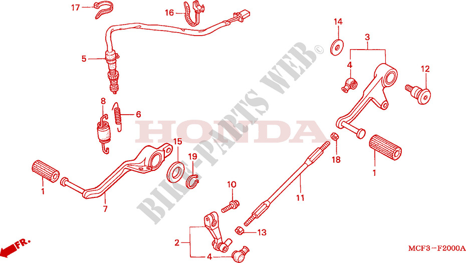 PEDAL für Honda VTR 1000 SP1 2000