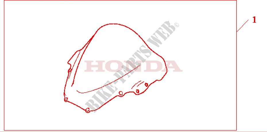 WINDSCHEIBE HORNET S für Honda VTR 1000 SP1 100CV 2001