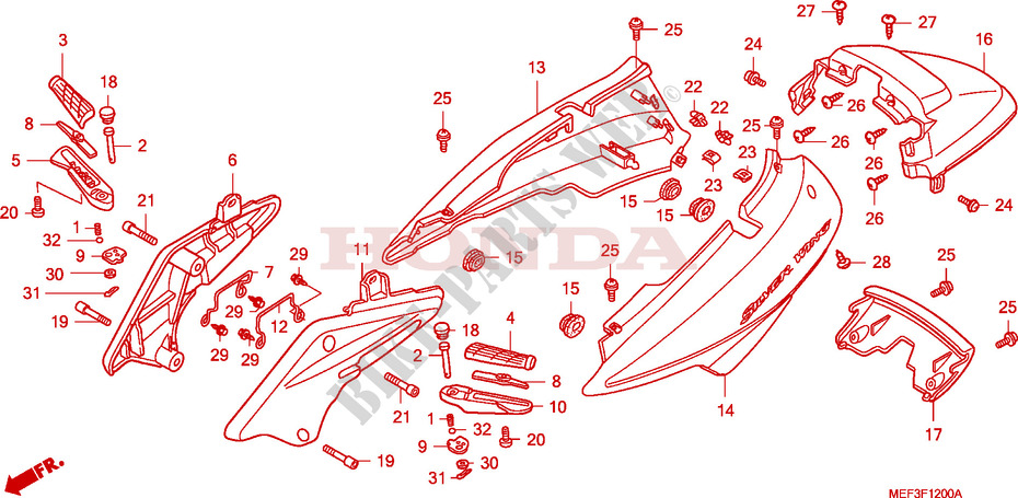 GEHAEUSEABDECKUNG(FJS400D8) für Honda SILVER WING 400 2008