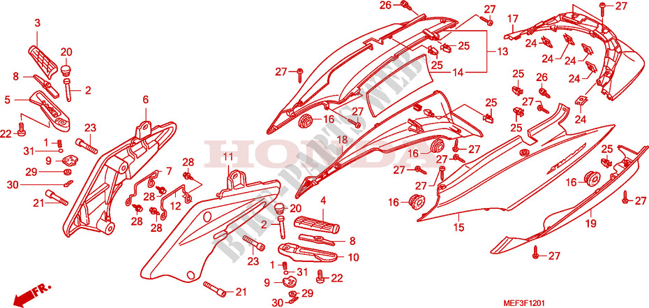 GEHAEUSEABDECKUNG(FJS400D9/FJS400A) für Honda SILVER WING 400 2009