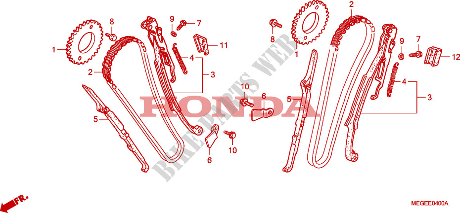 NOCKENWELLENKETTE für Honda SHADOW VT 750 AERO 2009