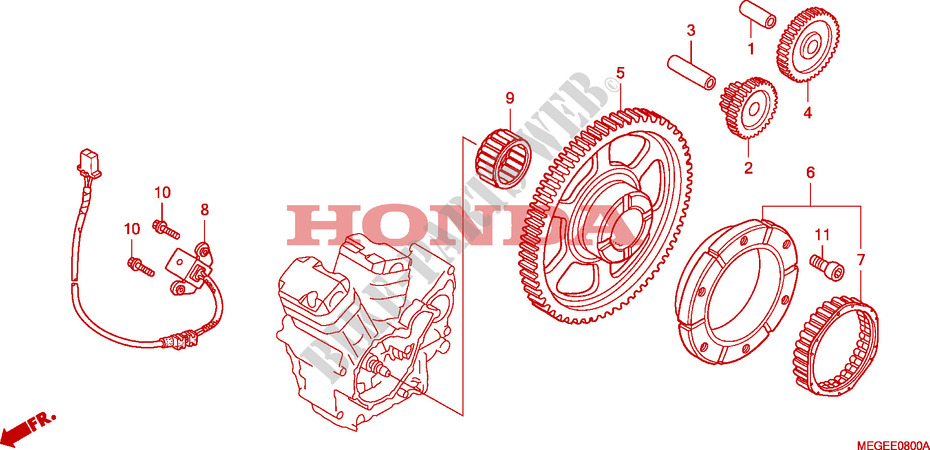 ANLASSERKUPPLUNG für Honda SHADOW VT 750 PHANTOM 2011