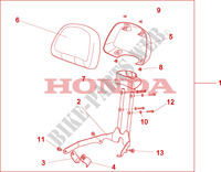 BACKREST *NHA95M* für Honda 700 DN01 2009
