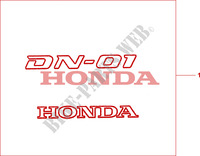 GOLD EMBLEM für Honda 700 DN01 2009
