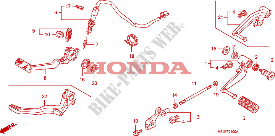 PEDAL für Honda CB 1300 ABS FAIRING 2006