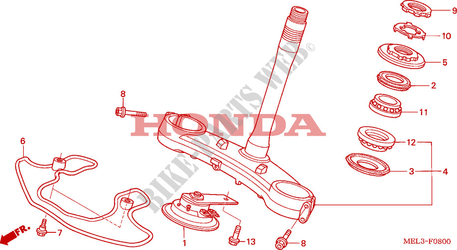 LENKSCHAFT für Honda CBR 1000 RR FIREBLADE 2007