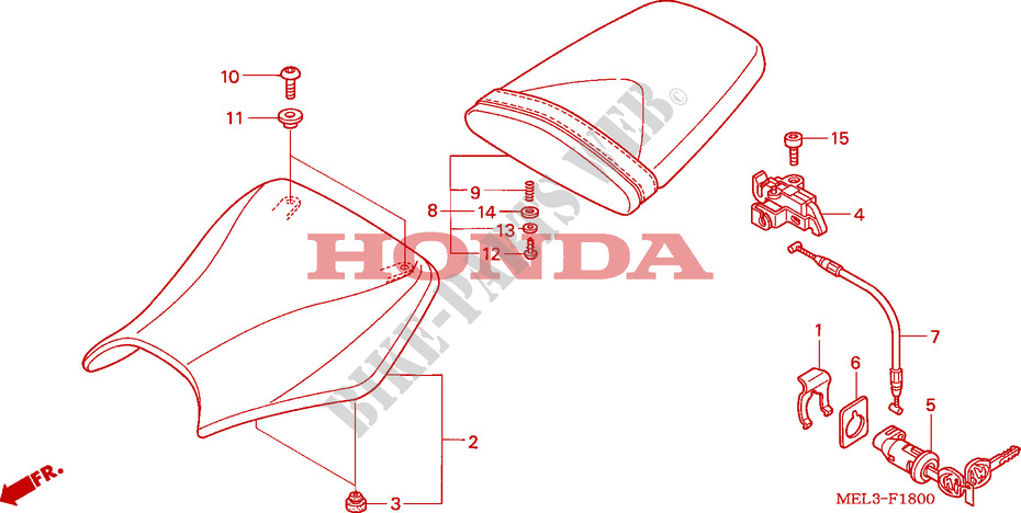 SITZ für Honda CBR 1000 RR FIREBLADE 2004