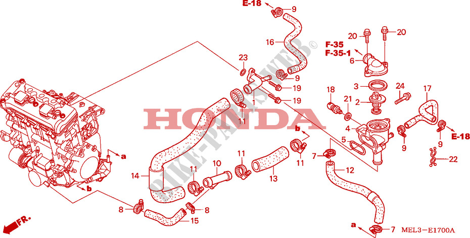 THERMOSTAT für Honda CBR 1000 RR FIREBLADE 2005