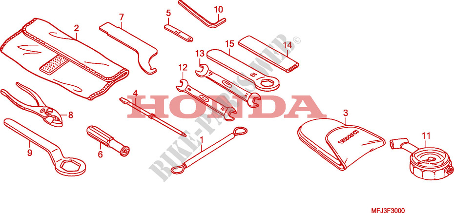 WERKZEUGE für Honda CBR 600 RR TRICOLOR 2011