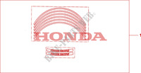 KIT RADAUFKLEBER für Honda CBR 1000 RR FIREBLADE BLACK 2010