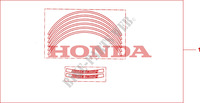KIT RADAUFKLEBER für Honda CBR 1000 RR FIREBLADE ABS NOIRE 2011