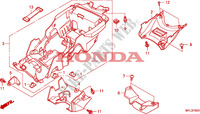KOTFLUEGEL, HINTEN für Honda CBR 1000 RR FIREBLADE ABS TRICOLORE 2011