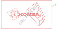 TANKSCHUTZ / FUEL LID COVER für Honda CBR 1000 RR FIREBLADE ABS NOIRE 2011