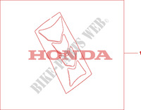TANKSCHUTZ für Honda CBR 1000 RR FIREBLADE ORANGE 2010