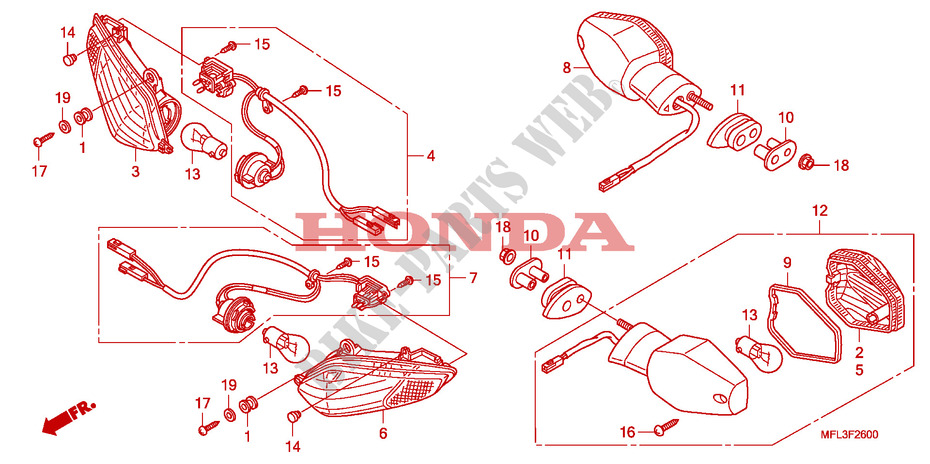 BLINKER(CBR1000RR8) für Honda CBR 1000 RR FIREBLADE 2008