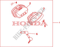 SCHMALES PANNIER SET für Honda CBF 1000 F ABS 98HP 2010