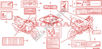 WARNETIKETT für Honda CBF 1000 F 2011