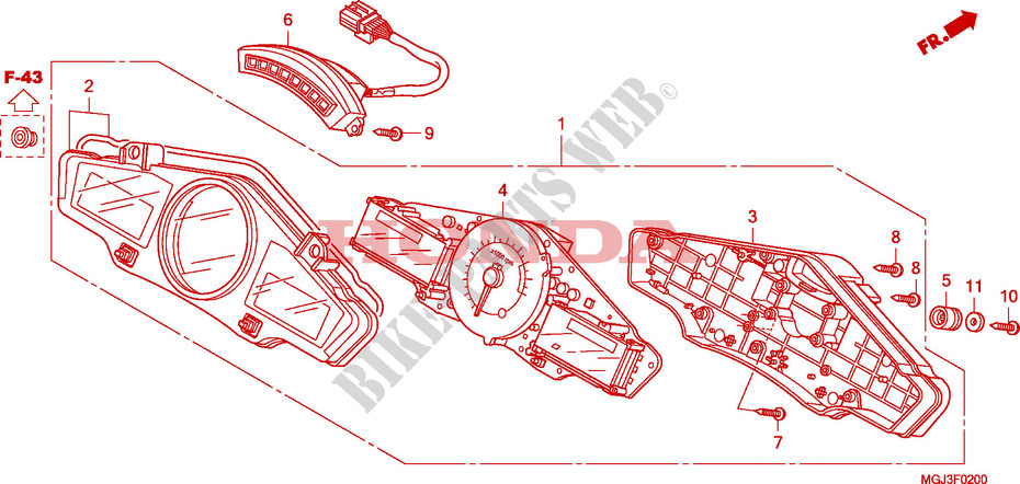 MESSGERAET für Honda CBF 1000 F ABS 98HP 2010