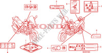 WARNETIKETT für Honda CBF 600 FAIRING ABS 2011