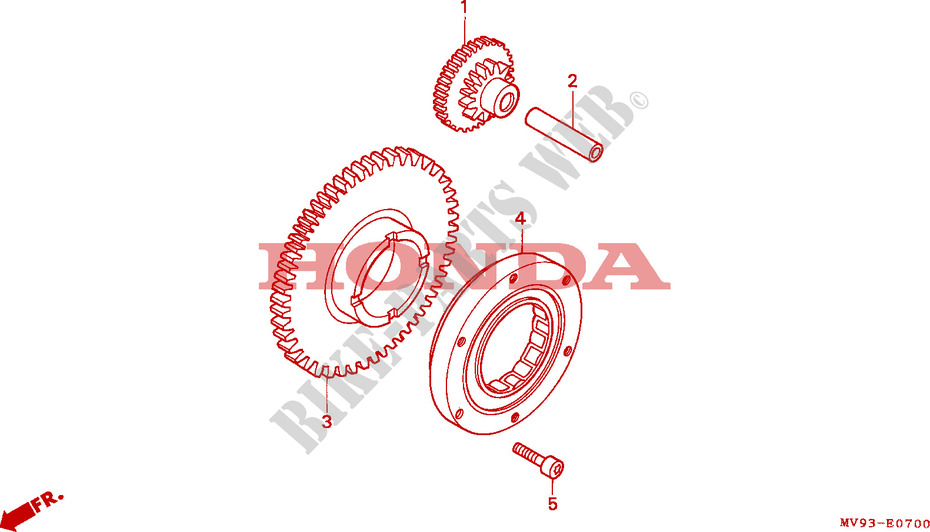 ANLASSERKUPPLUNG für Honda CBR 600 F 1992