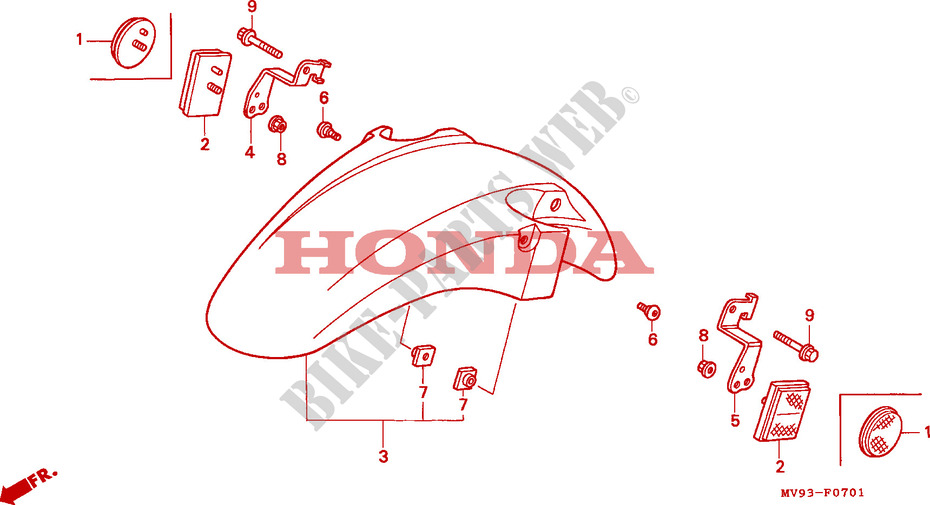 KOTFLUEGEL, VORNE (CBR600FS/3S/T/3T/SET) für Honda CBR 600 50HP 1996