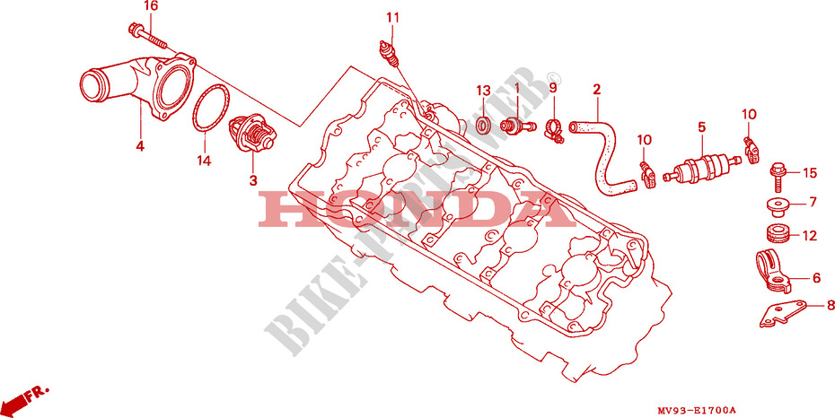 THERMOSTAT für Honda CBR 600 F 34HP 1995