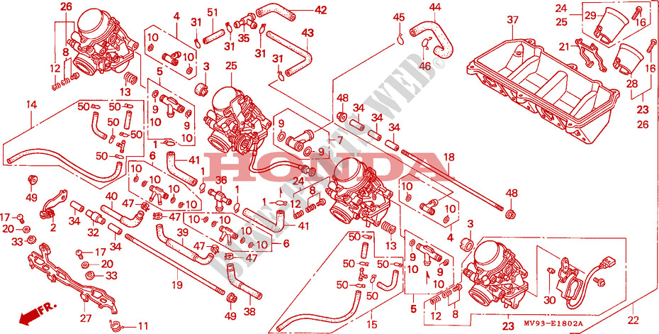 VERGASER EINHEIT (CBR600FS/3S/T/3T/SET) für Honda CBR 600 F3 1995