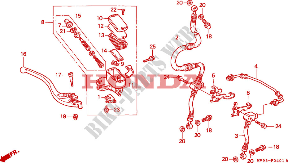 VORDERRADBREMSE für Honda CBR 600 F 1995