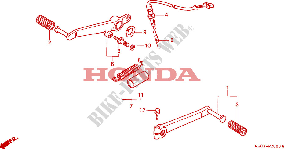 PEDAL(1) für Honda CBR 900 RR 1992