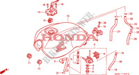 KRAFTSTOFFTANK für Honda SEVEN FIFTY 750 34HP 1997