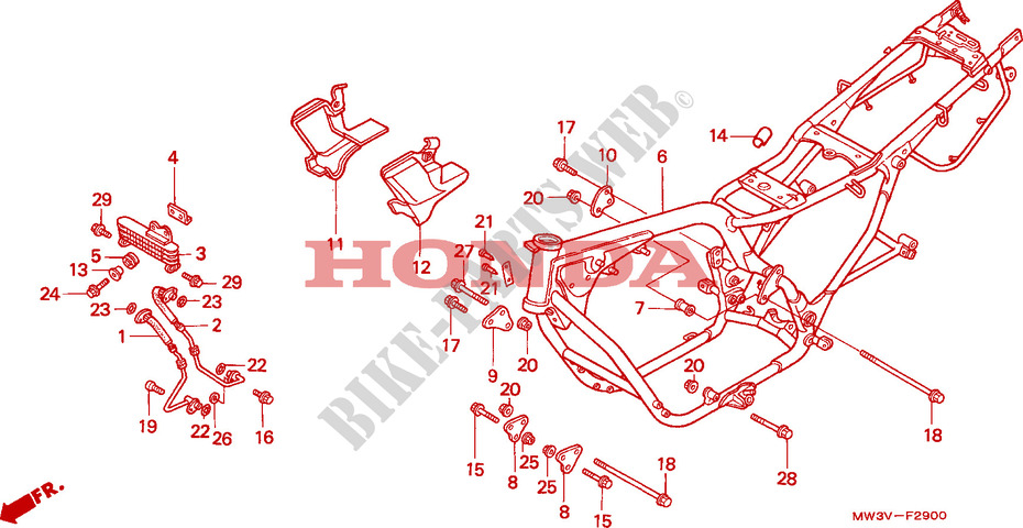 RAHMENKOERPER für Honda CB SEVEN FIFTY 750 2001
