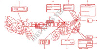 WARNETIKETT für Honda CB 500 S 34HP 2002