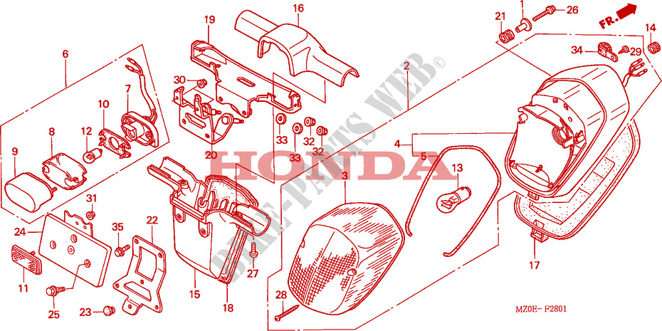 HECKLEUCHTE(2) für Honda 1500 F6C 2002