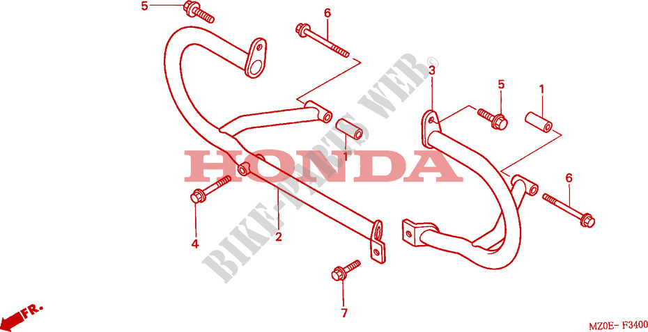 MOTORSCHUTZVORRICHTUNG für Honda VALKYRIE 1500 2001