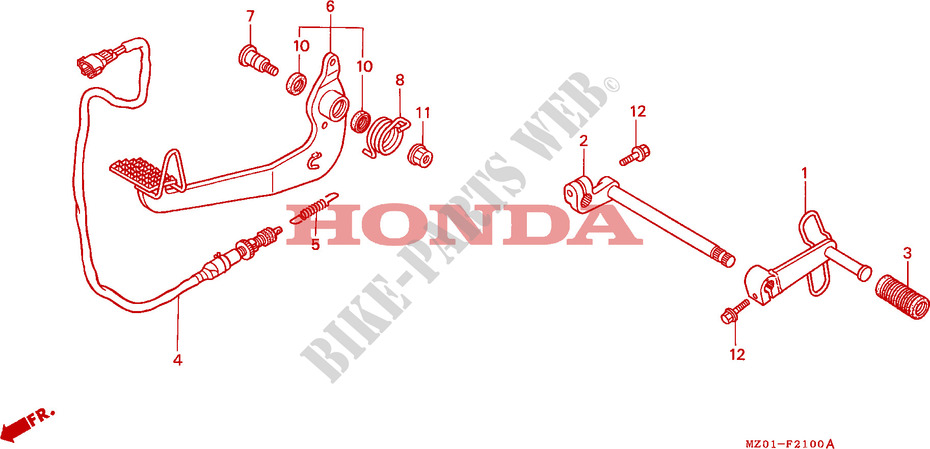 PEDAL für Honda VALKYRIE 1500 F6C CRUISER 2002