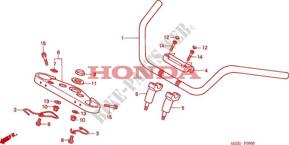 ROHRGRIFF/OBERE BRUECKE für Honda VALKYRIE 1500 F6C CRUISER 2002
