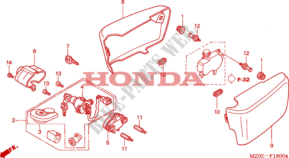 SEITENABDECKUNG für Honda 1500 F6C 2002