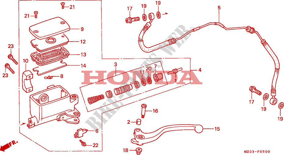 HAUPTKUPPLUNGSZYLINDER für Honda 1500 F6C 1997