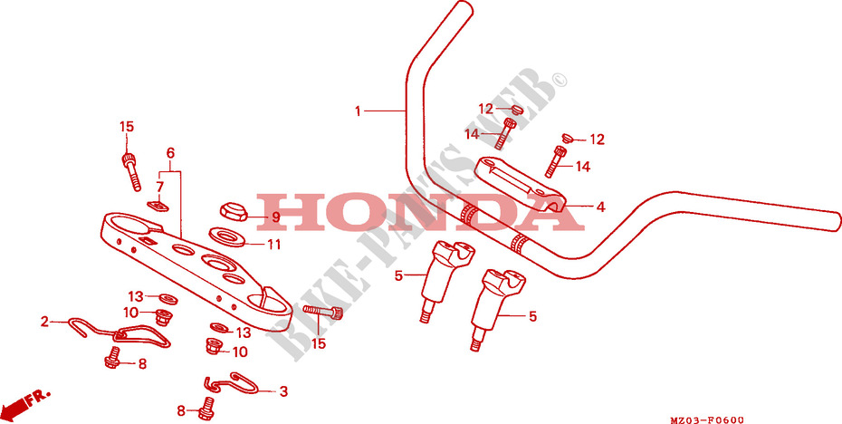 ROHRGRIFF/OBERE BRUECKE für Honda F6C 1500 2000