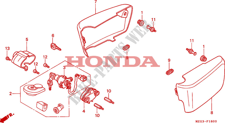 SEITENABDECKUNG für Honda 1500 F6C 2000