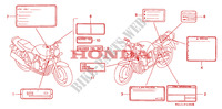 WARNETIKETT für Honda BIG ONE 1000 1993