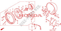 SCHEINWERFER(VF750CW/X/Y) (VF750C2W/X/Y) für Honda SHADOW 750 2000
