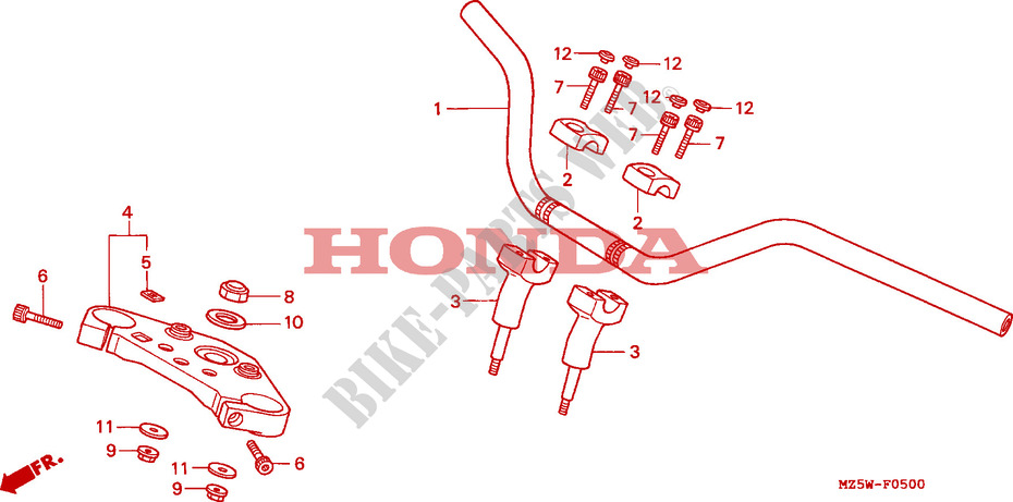 ROHRGRIFF/OBERE BRUECKE für Honda SHADOW 750 1999