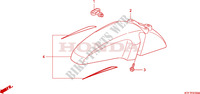 KOTFLUEGEL, VORNE für Honda SH 125 R, REAR DRUM BRAKE, SPECIAL 2008